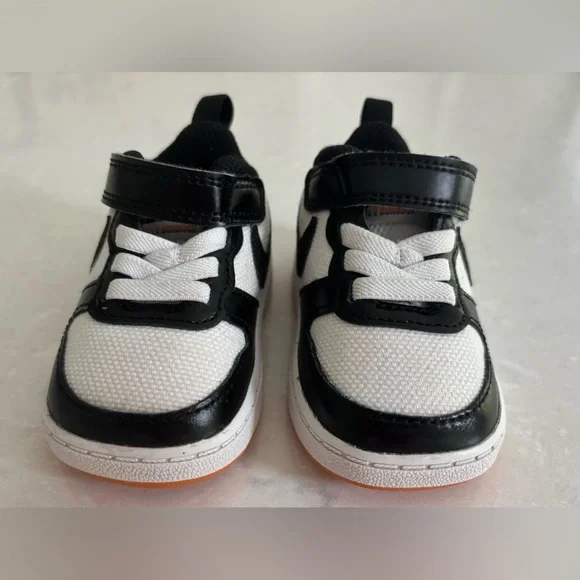 Nike Court Borough Toddler Shoes, White/Black, Size 3C - Picture 5 of 7